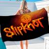 Fts Slipknots Heavy Metal Band Strandtuch Bunte Badetücher für Mädchen Mikrofaser Schnelltrocknend Individuell Sandfreies Strand-Yoga-Spa