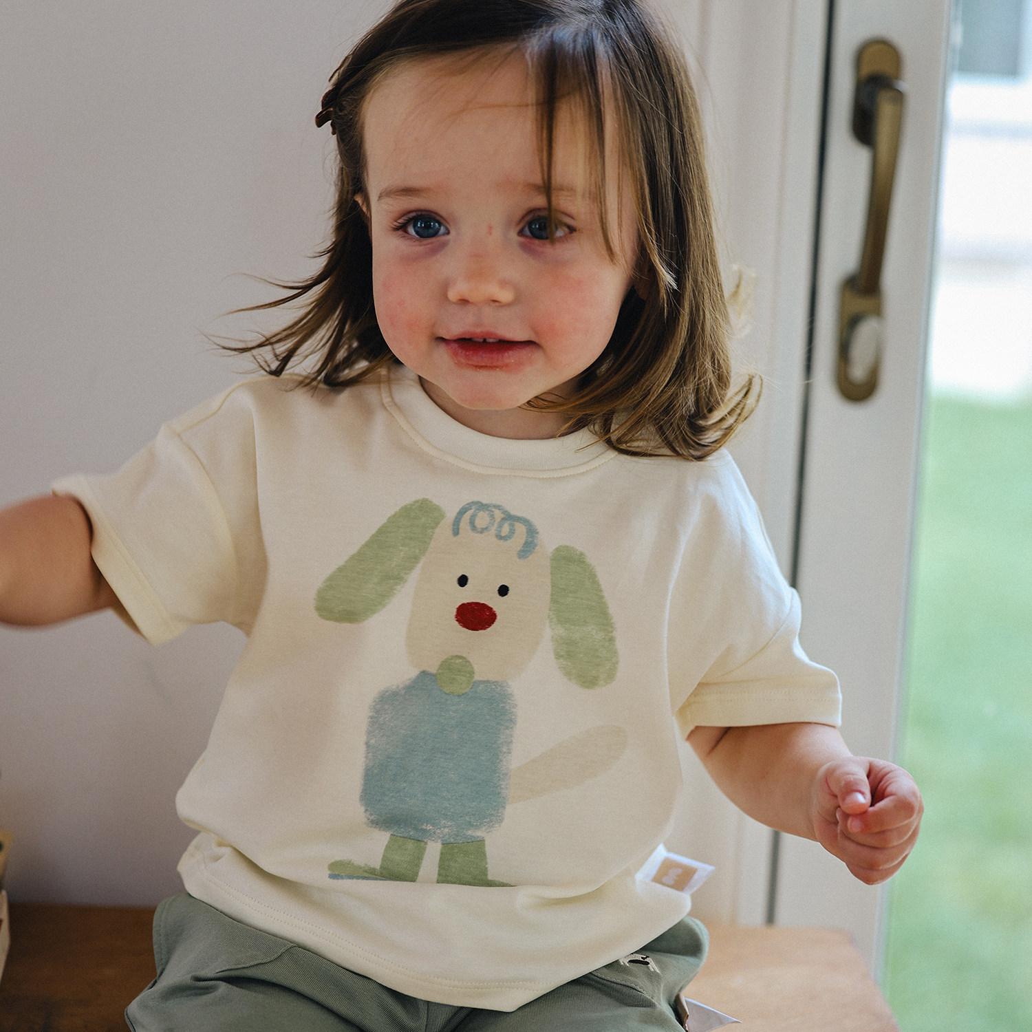 

Boys and Girls Short Sleeve T-Shirt Summer Baby Top 2026 Children s Half Sleeve Korean Edition Printed Cartoon Cotton Crew Neck 90cm