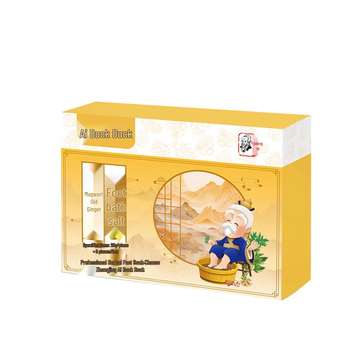 Травяная соль для ножных ванн «Чжунцзин» с полынью и имбирем: Изгоняет холод, улучшает сон, прочищает меридианы.