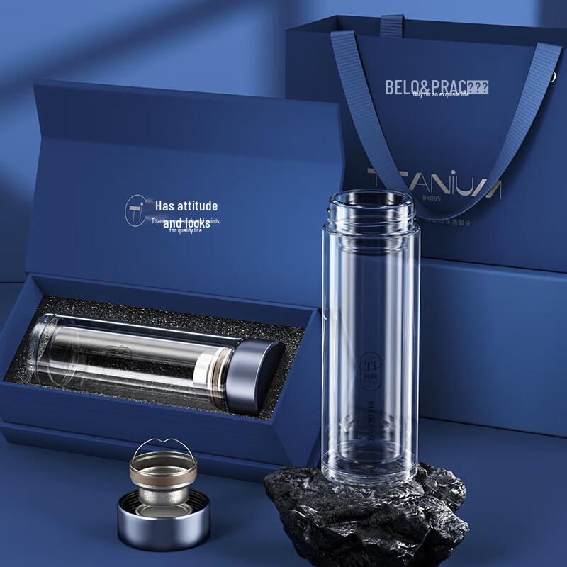 Beiluoke Double Wall Glass Cup