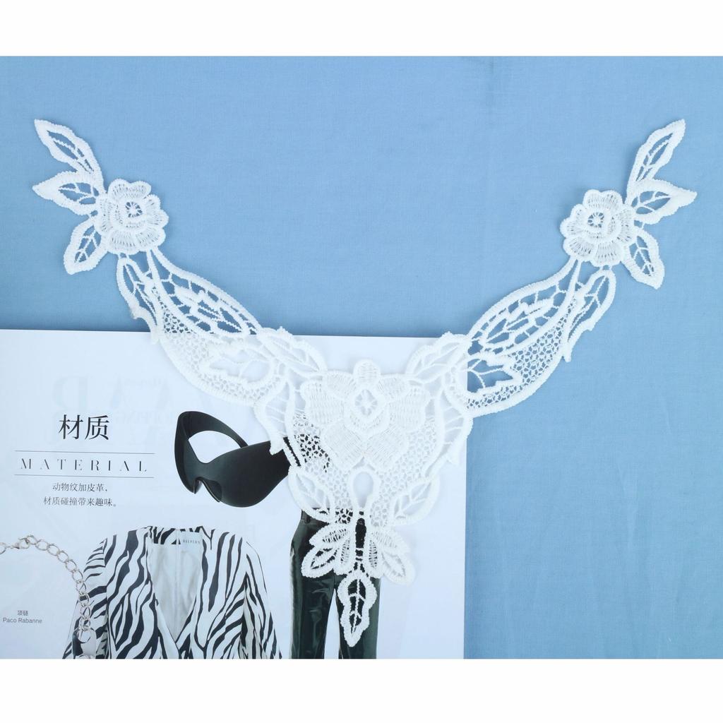 Lace Water-Soluble Lace Collar, Embroidered Lace Collar Diy Blouse Clothing Accessories Hollow Collar