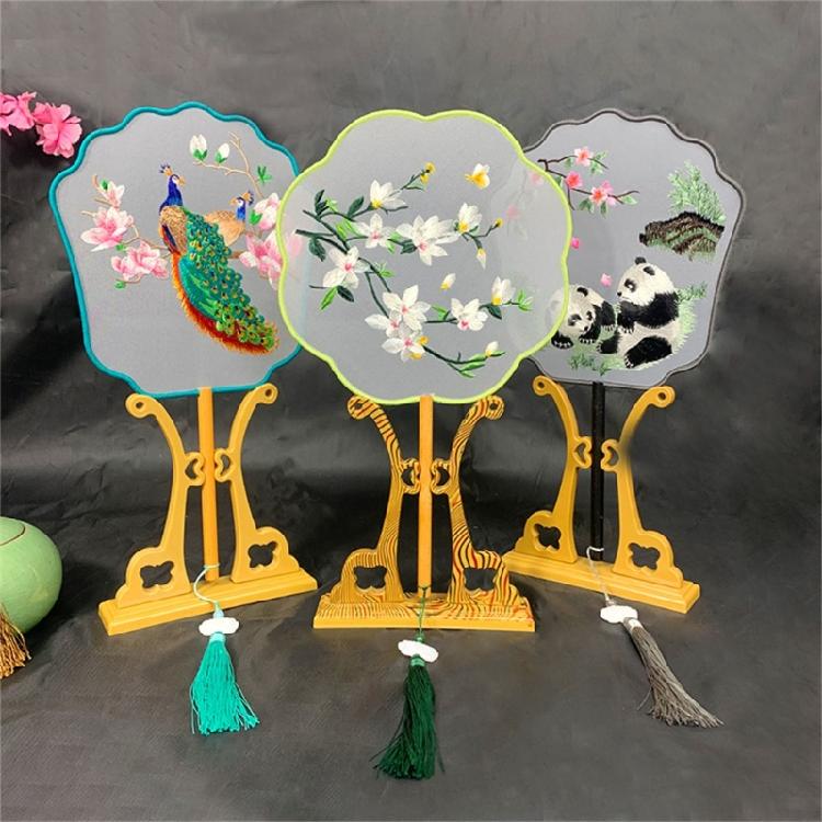 Chinese Styles Hand Fan Double Side Hand Fan for Womens Girl Performances Dance