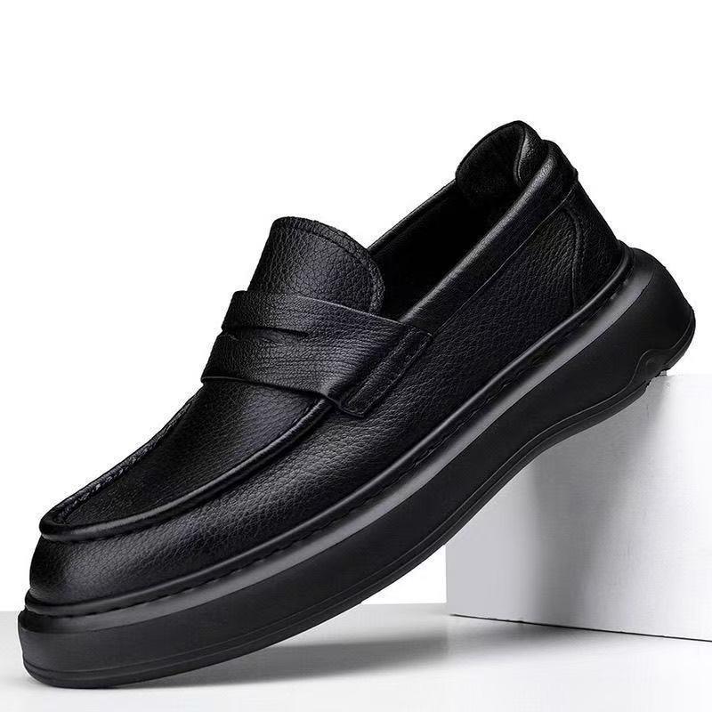 

Men s leather shoes men s shoes high-end leather shoes spring and summer new comfortable one-pedal soft-soled leather men s leisure 44