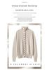 Women's High Neck Cashmere Cardigan - Autumn/Winter 2025 Gentle Style, Slimming, Short, Multi-Button Design