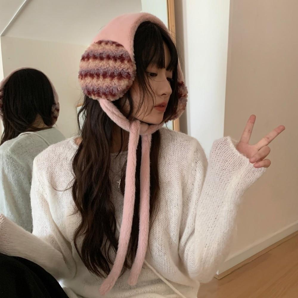 Fashion Thickned Lace-up Earmuffs Windproof Keep Warm Ear Protection Headband Cold Proof Ear Cover Women