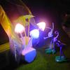 US EU Plug Adapter LED Night Lamp Discolor Light Sense Control Mushroom Lamp