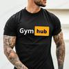 Gym Hub Print Men's T-Shirt Oversize Funny Graphic Tees for Men Summer Tops T Shirt for Men Clothing Fashion T Shirt Casual Tee