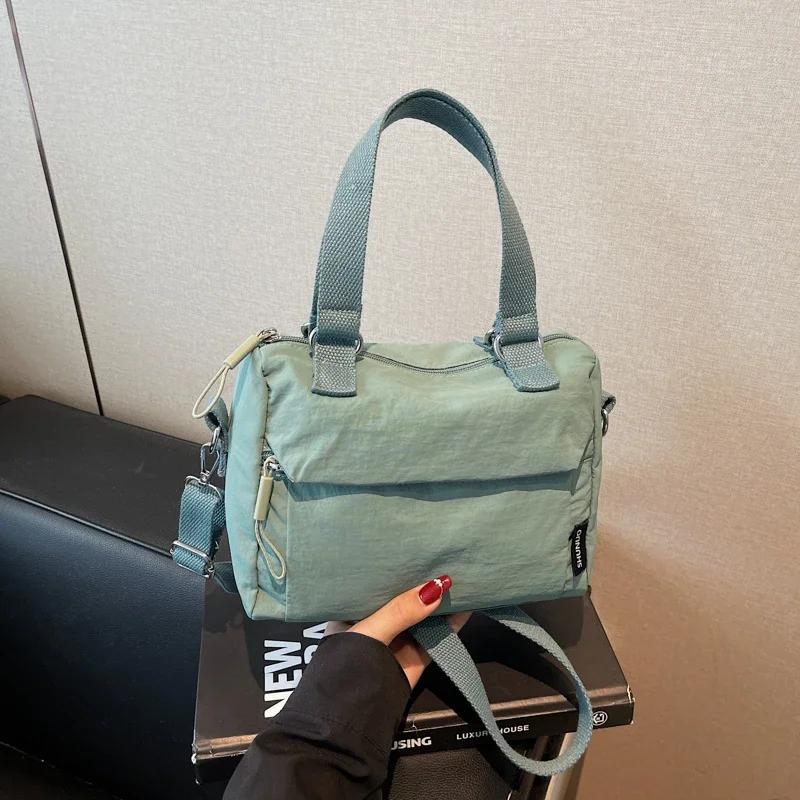 Solid Color Nyl Casual Crossbody Bag Large Capacity Persality Handbags 2026 Hot Trendy Designer Style Women's Shoulder Bags