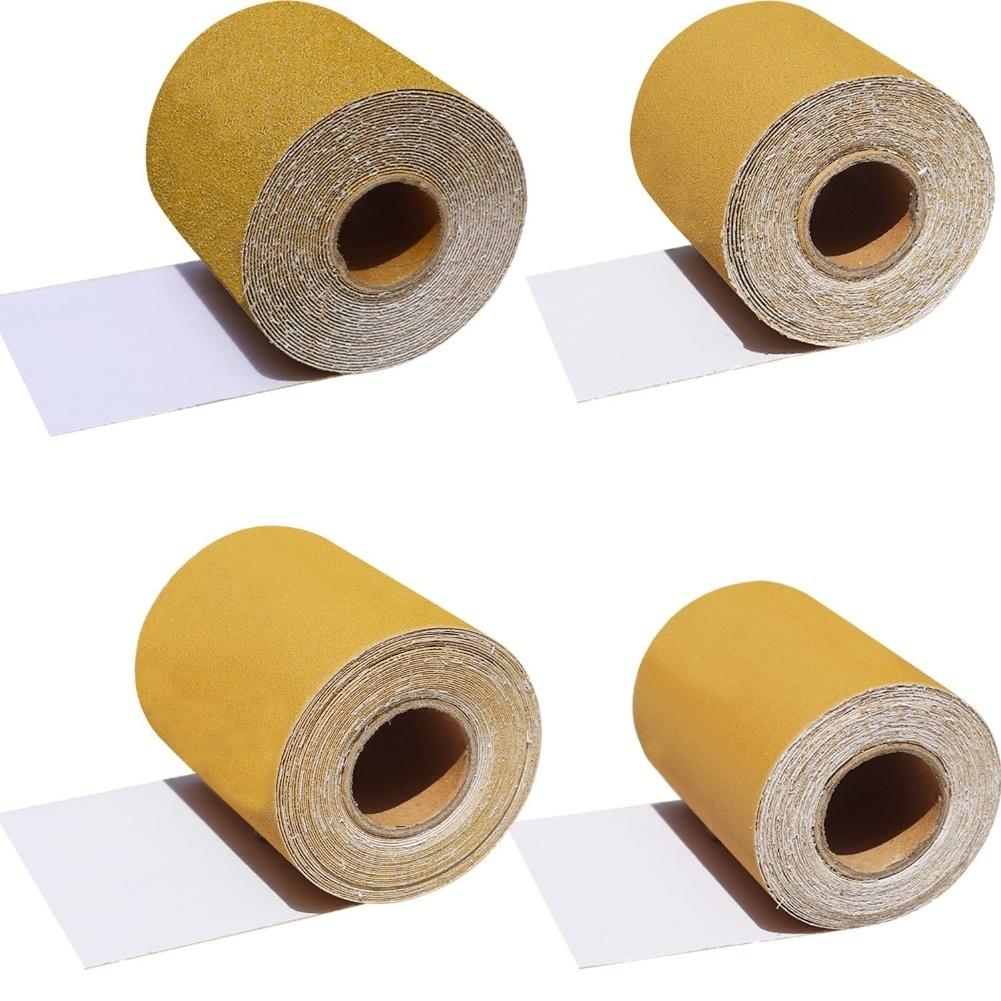 Heavy Duty Sandpaper Roll Kit 20 Yards with 80 120 220 320 Grits for Wood Metal Plastic Fiberglass Drywall Porcelain