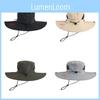 Fisherman Hat With Large Brim Sun Protection Waterproof Breathable For Outdoor Travel