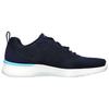 Skechers Skech-Air Dynamight Comfortable Fabric Synthetic Leather Low-Top Marathon Running Shoes Men Sneaker Navy-Blue 232291-NVY