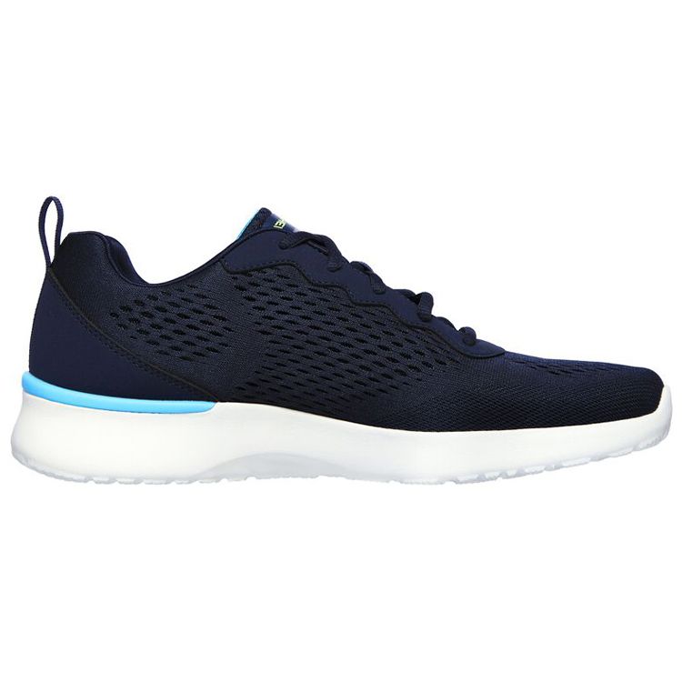 Skechers Skech-Air Dynamight Comfortable Fabric Synthetic Leather Low-Top Marathon Running Shoes Men Sneaker Navy-Blue 232291-NVY