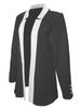 Fashionable Women's Clothing Solid Color Dual Tone Textured Long Sleeved Cardigan Jacket Cufflink Suit