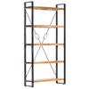 Bookshelf 5 Shelves 90 X 30 X 180 Cm Solid Acacia Wood