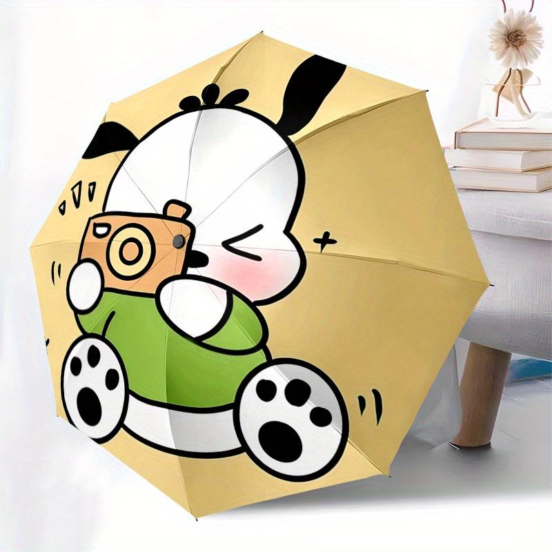 Chococat Automatic Opening and Closing Parasol Compact Travel Umbrella with 8 Ribs for Women and Men Ideal Birthday/Christmas Gift, Outdoor