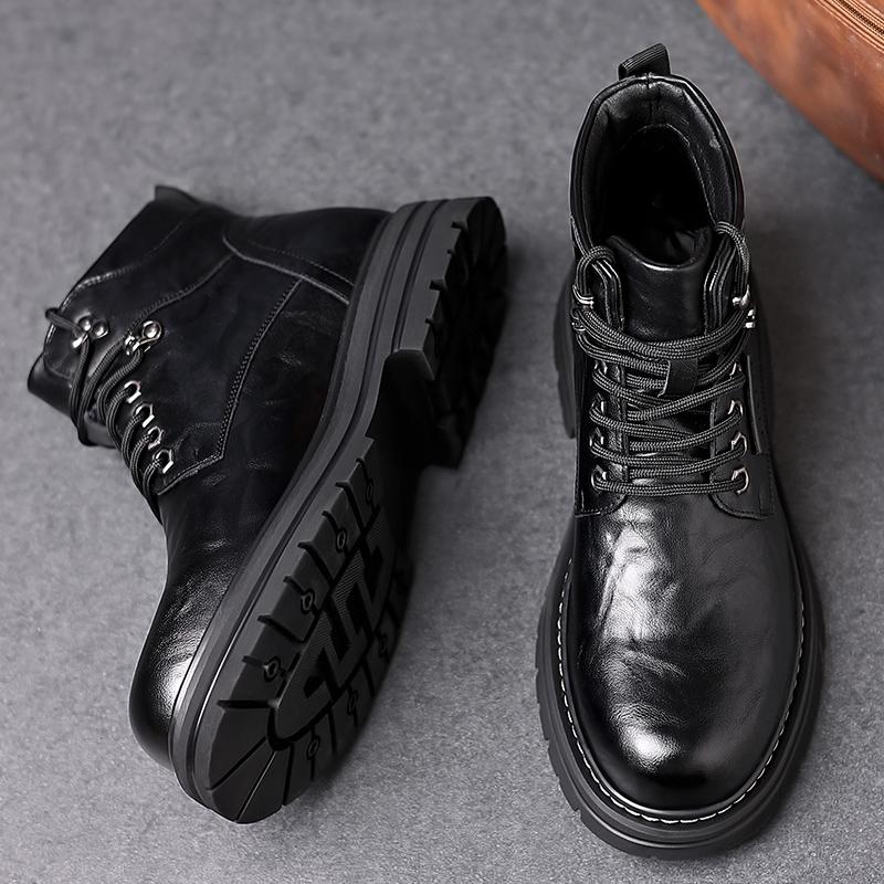 Zimní Horký Výprodej Pánské Vysoké Boty Silná Podrážka Odolné Pracovní Boty Trendy Venkovní Pánské Motorkářské Boty Pěkné