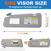 Car Sun Visor Fit For Toyota Highlander 2008-2013 with Vanity Mirror Cover Plate for Blocking Sunlight 74320-48500-B0