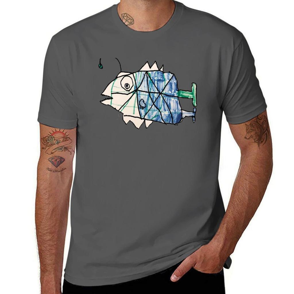 Angler Fish by Aiden TShirt Daily Work Short Sleeve Top
