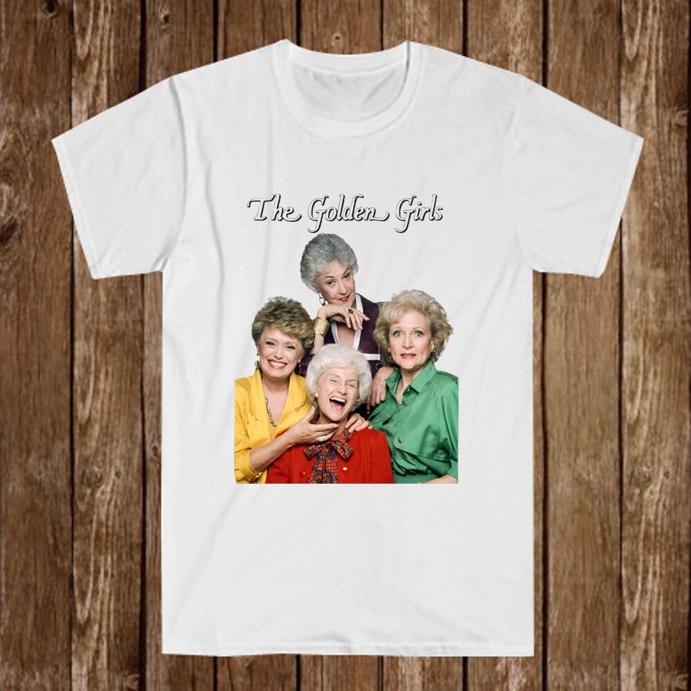 Золотые Девочки 80-е 90-е ТВ Шоу Мужская Белая Футболка Размер S-5XL Унисекс Футболка L