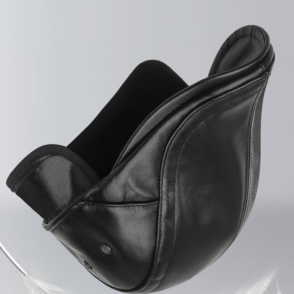 Men Retro Leather sboy Caps Autumn Winter Visor Beret Thicken Warm Hat Solid Forward Hat Windproof Ear Protection Hat