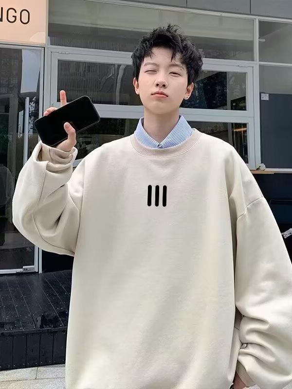 Men's Hong Kong Retro Hoodie - 2025 Autumn/Winter Trend, Loose Fit, Plus Velvet, Oversized Heavyweight Top