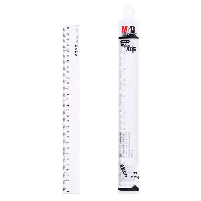 M&G 30cm Transparent Plastic Straight Ruler