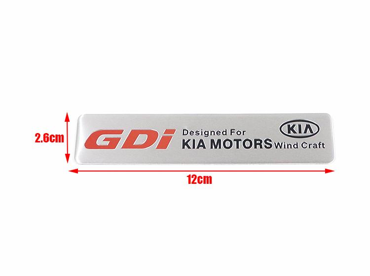 AANQ1 1pcs 3D Car Logo Aluminum Sticker Fender Side Rear Bumper Tail Door Trunk Sticker Emblem Sticker Styling Accessories For KIA