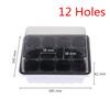 6/12 Grid Plastic Seedling Box Greenhouse Germination Kit Base Greenhouse Growth Tray Germination Box With Cover