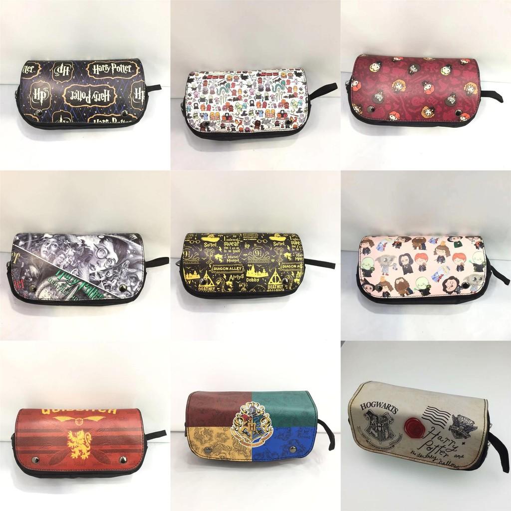 Harry Potter Zip Wallet Men Women Pu Leather Animal Pattern Card Compartments