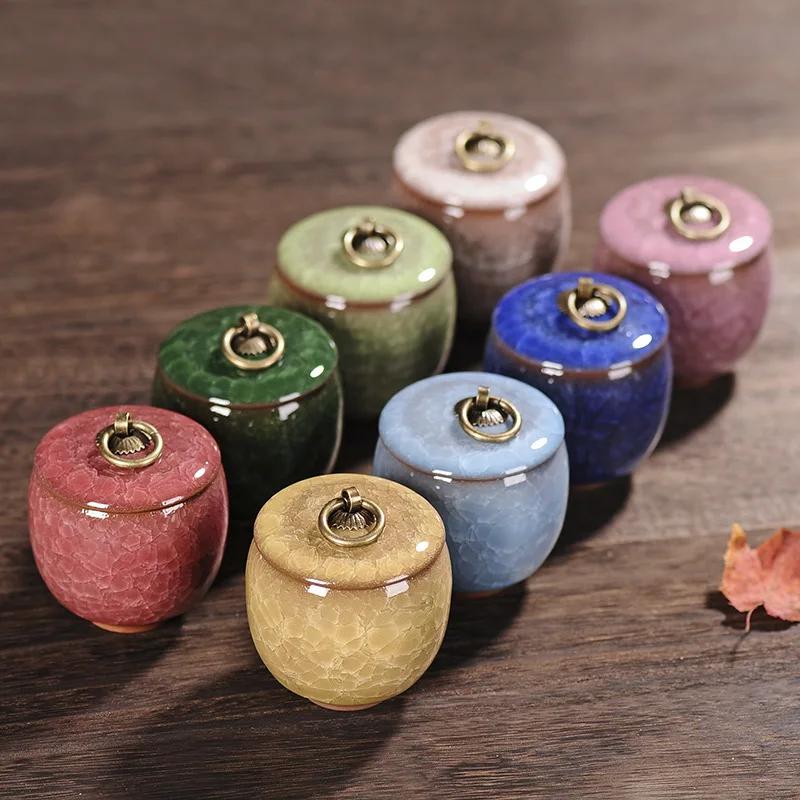Chá Café Açúcar Armazenamento Jar China Artesanato Decoração Mini Cerâmica Jar Cozinha Armazenamento Garrafas & Jarras Recipientes Decoração Casa Novo