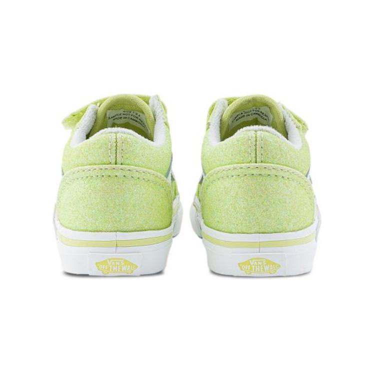 Vans Old Skool V Toddler Glitter - Lime Sherbet Baby Sneakers Green VN000CPZC2R