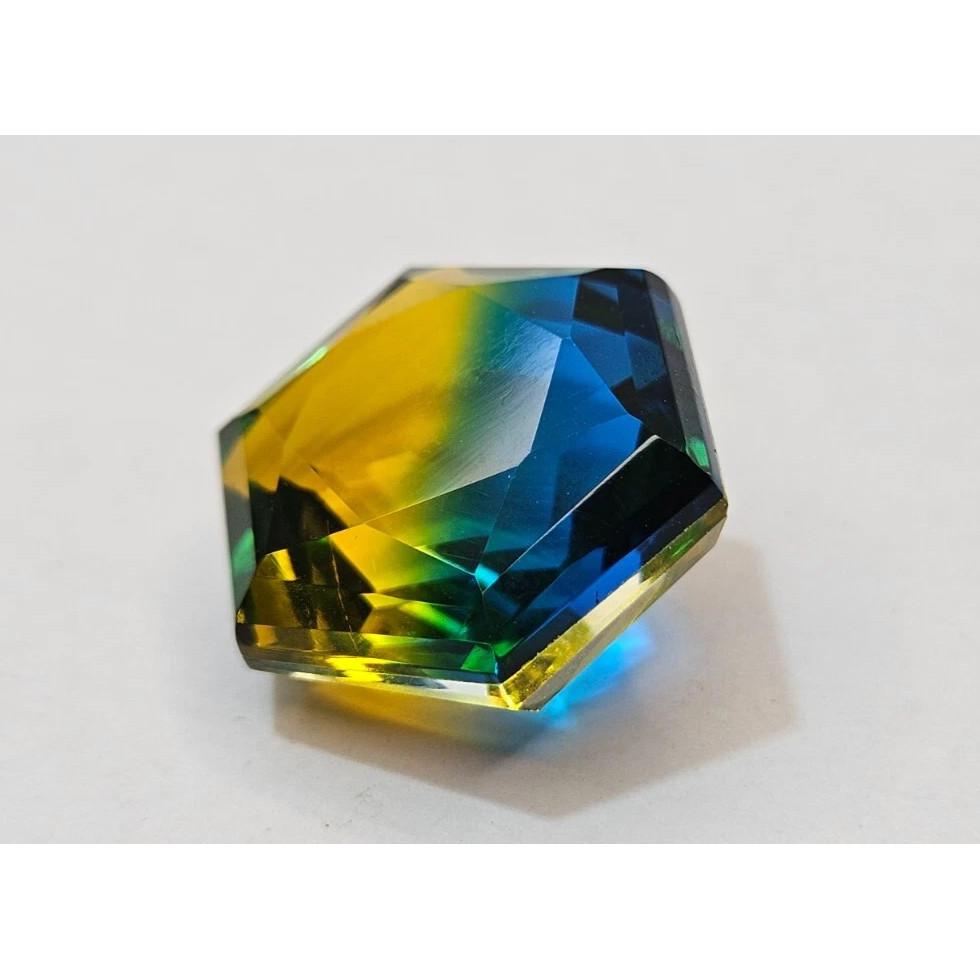 Natural Ametrine Bi-Color Hexagon Cut 23-24 Ct Beautiful Certified Gemstone