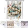 1pc Romantic Fish Shower Curtain - 70.8x70.8 Inch Polyester Fabric with 12 Hooks, Cute Fish & Heart Design, Machine Washable