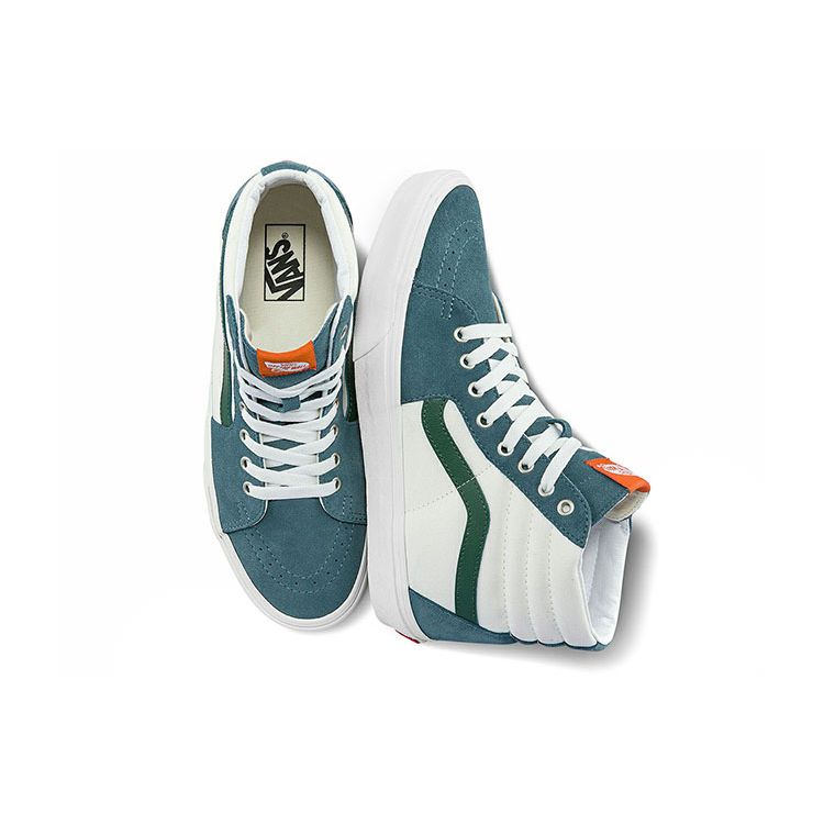 Vans Sk8 Comfortable High-Top Skate Shoes Unisex Sneakers White Green VN0A5JMJBLG