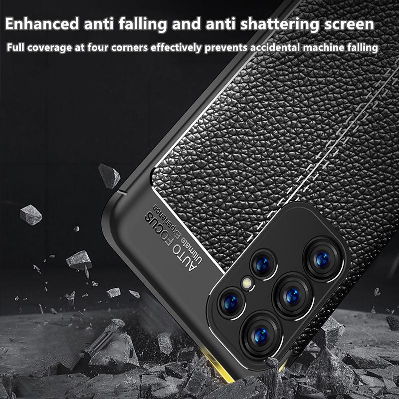 For Cover Samsung Galaxy S24 Ultra Case Samsung S24 Ultra Capas New Shockproof TPU Bumper Leather Fundas Samsung S24 Ultra Plus