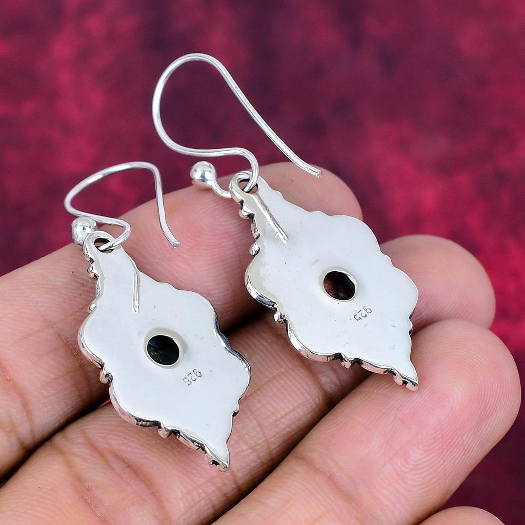 Pink Spiny Oyster 925 Solid Sterling Silver Earrings, Handmade Gemstone Jewelry Earrings, For Memorial Day