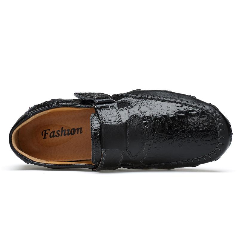 Herren Freizeitschuhe im britischen Stil Slipper Echtleder Herrenschuhe Mokassins Lederschuhe Herren Fahrschuhe