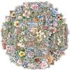 50 Flower Photo Frame Stickers Set for DIY Decoration: Perfect for Insulated Cups, Phone Cases, Notebooks, Desktops, and Toys.