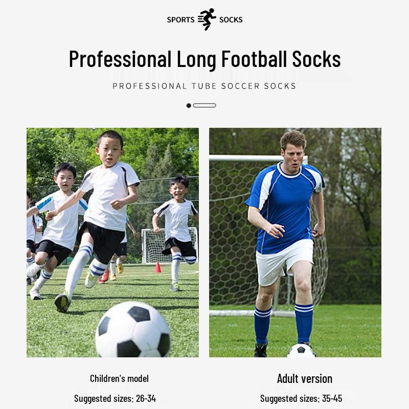Thickened Non-Slip Long Tube Football Socks for Men & Women - Ideal for Training and Competition