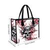 Japanese Skull Cherry Blossom Fashion Tote Bag Casual Portable Shoulder Handbag