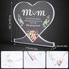 1set To Mom Mother's Day Birthday Love You Forever Artificial Green Vine Flowers Desk Acrylic Decorative Statue Plaque with Stand Gifts Sign