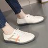 Cowhide White Shoes for Women In Spring New Korean Version of Jelly Soft Sole Women's Shoes Versatile Korean Version of Sports Flat Shoes