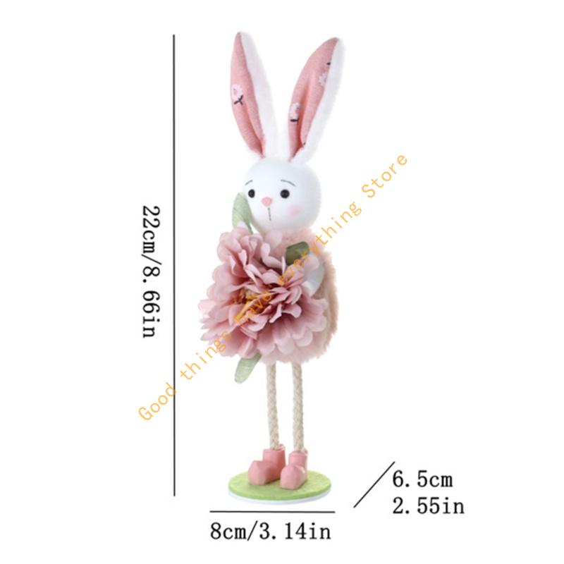 Easter Rabbit Decorative Figurines for Home and Party Use Solid Plastic Polyester User Friendly Materials 55KF