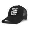 Every Thing Will Be OK Printing Baseball Cap for Men Breathable Adjustable Trucker Hats Summer Women Sun Mesh Cool Snapback Hat