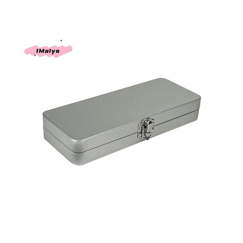 Silvery Gray Durable Metal Rectangular Storage Box with Lid for Bills Cosmetics Office Supplies Ideal for Home And Office Use
