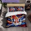 Serbia Pattern 3 Pieces Bedding Set Soft Microfiber Duvet Cover with Pillow Cases for Bedroom