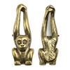 Convenient Monkey Ornament Animal Figurine Mini Statue Vintage Vivid Antique Brass Craft Decoration Desk Display