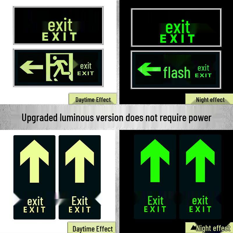 AnTuobu Luminous Safety Exit Sign Decal
