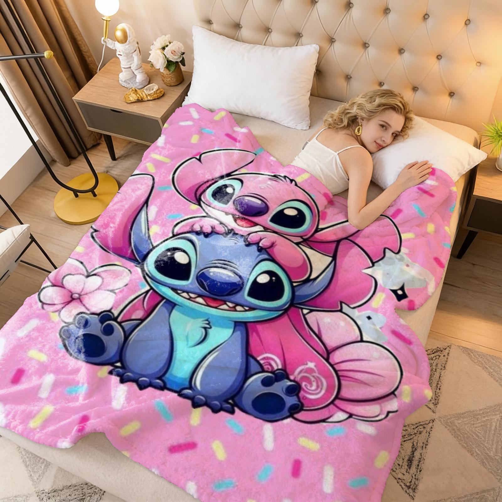 

Knee Blanket Throw Blankets for Winter Microfiber Oversized Baby Lightweight Flannel Fleece Bed Sofa Decoration A-stitchs-P 100x150cm