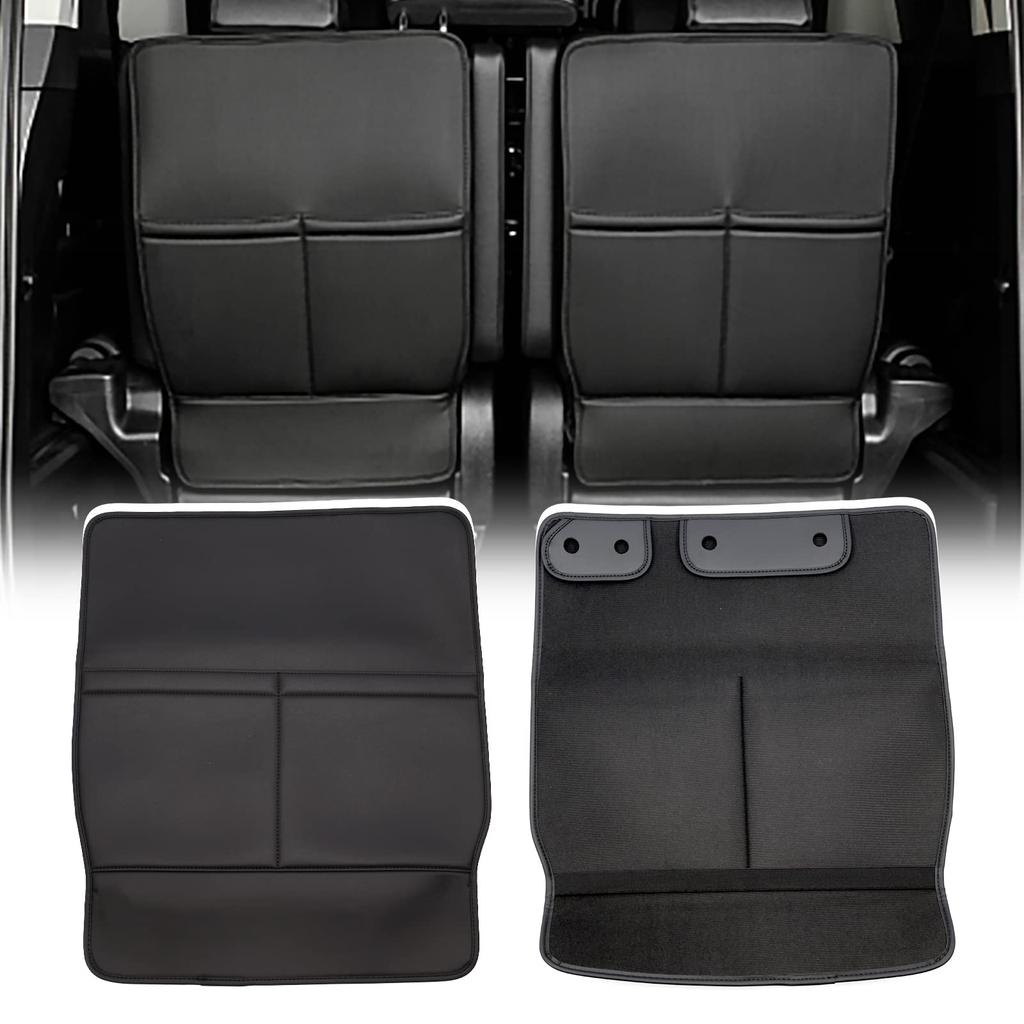 Jeyaic Kick Guard Seat Covers for Toyota Kick Mats with Storage Pocket for Dirt Easy Set of 2 Alphard/Vellfire (30 Series) - Mats, Stain-Resistant,